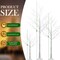 Set of 3 Lighted Birch Tree Artificial Twig Tree Lamp for Christmas (4 ft, 6 ft, 8 ft)
